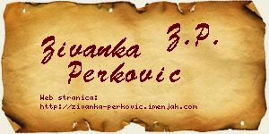 Živanka Perković vizit kartica